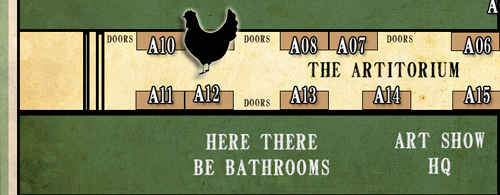 Artitorium A09, home of the Roosters from Oh Cluck!
