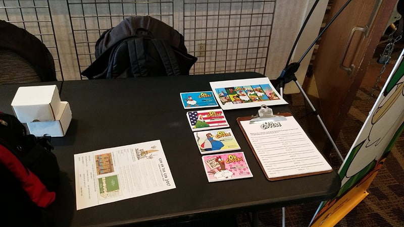 We have goodies at the table for you to check out at Con on the Cob