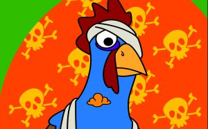Salmonella, a rooster from the debut game Oh Cluck!