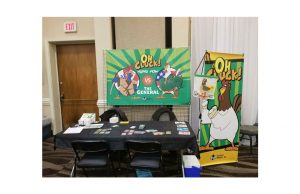 Our upgraded accommodations inside the mother of all marketplaces, Con on the Cob 2017