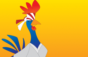 Kung Pow is a Karate champion and master chef. Come meet him in Oh Cluck!