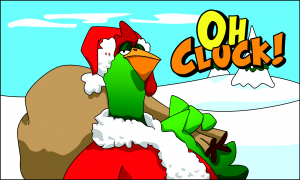 Santa Claws has arrived at the Barnyard to wish all the good Roosters and Chickens a Very Happy Clucksmas!