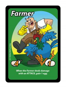 Now that is a bizarre looking Rooster. Meet the Farmer!