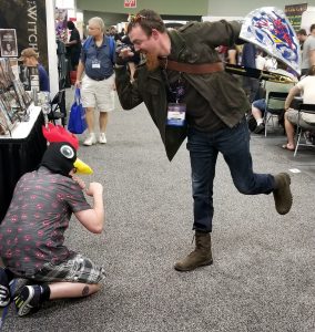 Nick Hafer, Link Cosplay, Oh Cluck Booth