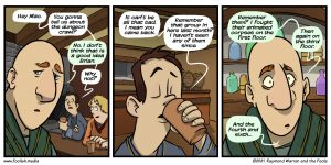 Brian tries to goad Mac into talking about the dungeon