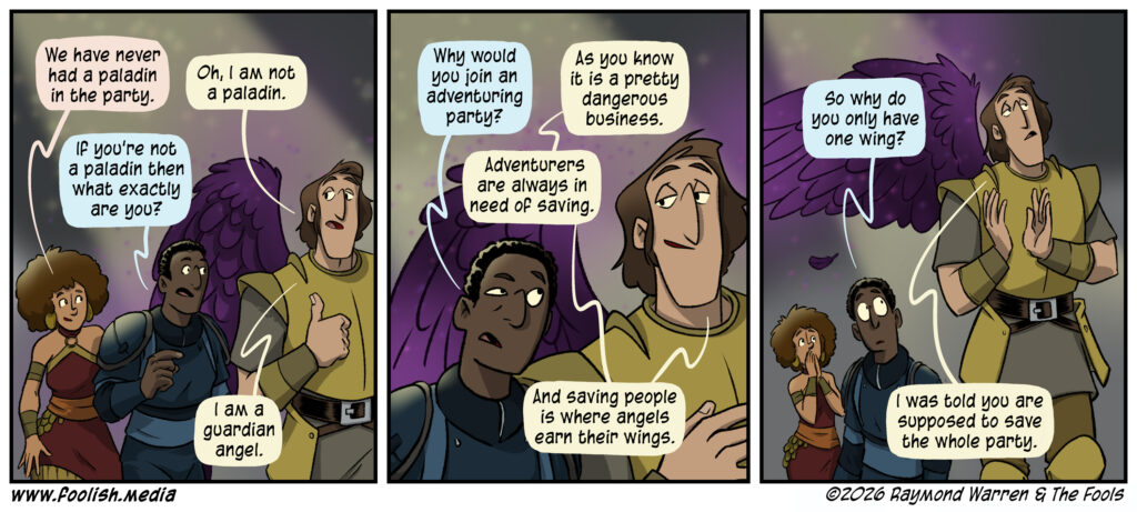 The Guardian Angel still needs to earn its second wing. You wouldn't normally think that the angel wouldn't have both wings... 