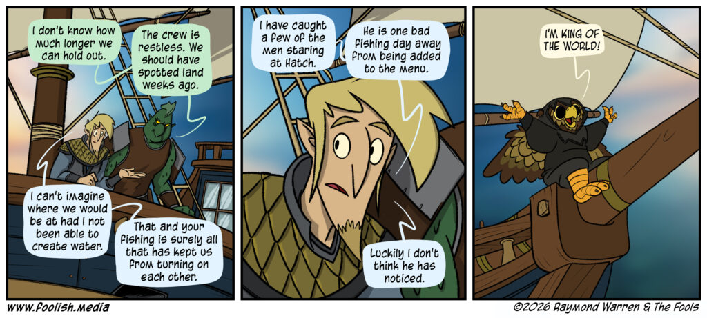 Heroes on a Boat, lost at sea with food sources dwindling, confront the hard truths. 