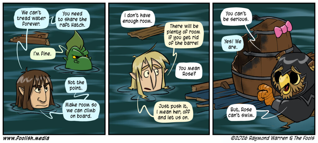 Hatch is just trying to save his beloved after the explosion, but his friends don't understand. Rose can't swim, she NEEDS the piece of wood to survive. 